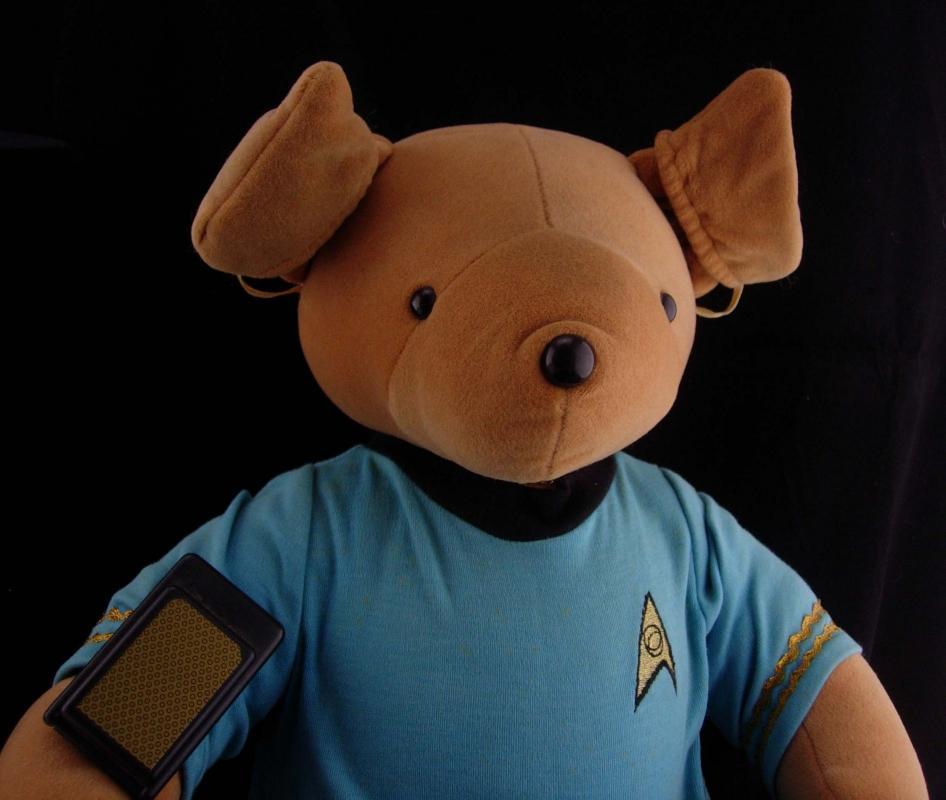 Vintage Teddy Bear / Halloween Costume / star Trek gift / Mr. Spock / North American Bear / Stuffed Animal / Vulcan gift