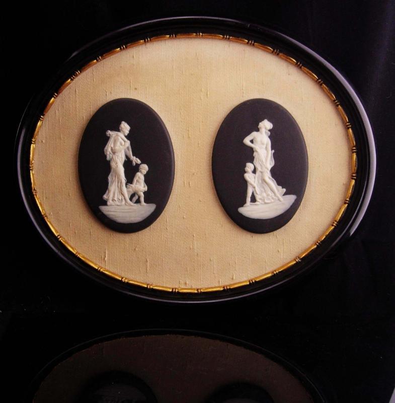 Antique Framed Victorian angels / wedgwood goddess plaques / Mother Angel / Child Baby / Vintage Italian / mythical women / greek mythology