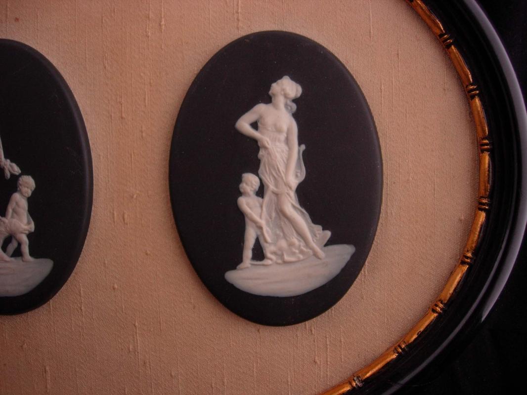 Antique Framed Victorian angels / wedgwood goddess plaques / Mother Angel / Child Baby / Vintage Italian / mythical women / greek mythology