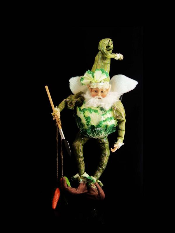 Large Vintage Mark Davis Fairy / Gardener gift / Gnome ornament / cabbage elf / chef gift / christmas gift / grandmother gift / shelf sitter