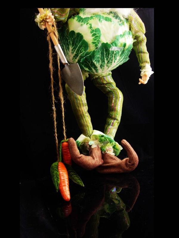 Large Vintage Mark Davis Fairy / Gardener gift / Gnome ornament / cabbage elf / chef gift / christmas gift / grandmother gift / shelf sitter