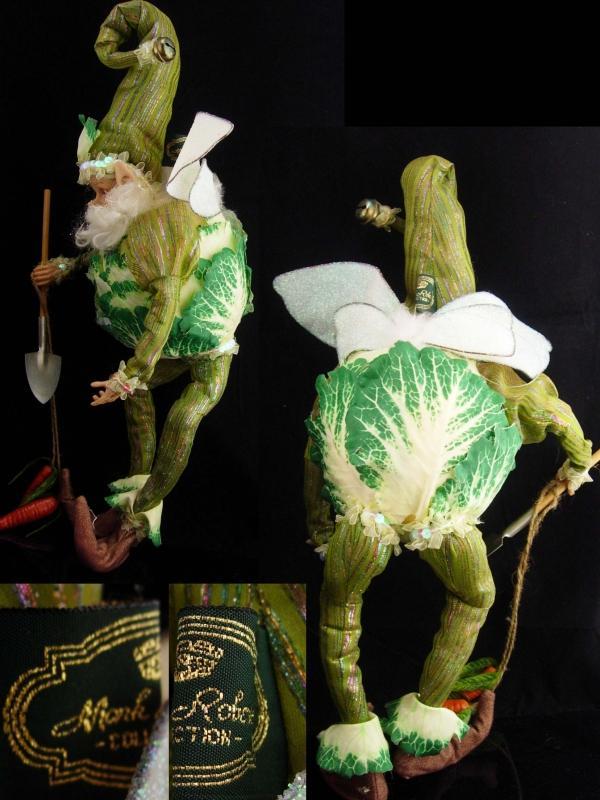 Large Vintage Mark Davis Fairy / Gardener gift / Gnome ornament / cabbage elf / chef gift / christmas gift / grandmother gift / shelf sitter