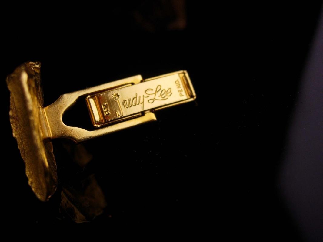 Gold Nugget cufflinks / designer Judy Lee / tuxedo set . Vintage Kaflinks / groom cuff links / Wedding Formal Wear / Fine Clothing Jewelry