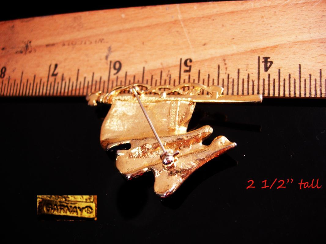 FABULOUS Vintage Flag Brooch / Rhinestone Eagle / Patriotic jewelry / signed pin / Flag lapel pin / red White Blue jewelry political brooch