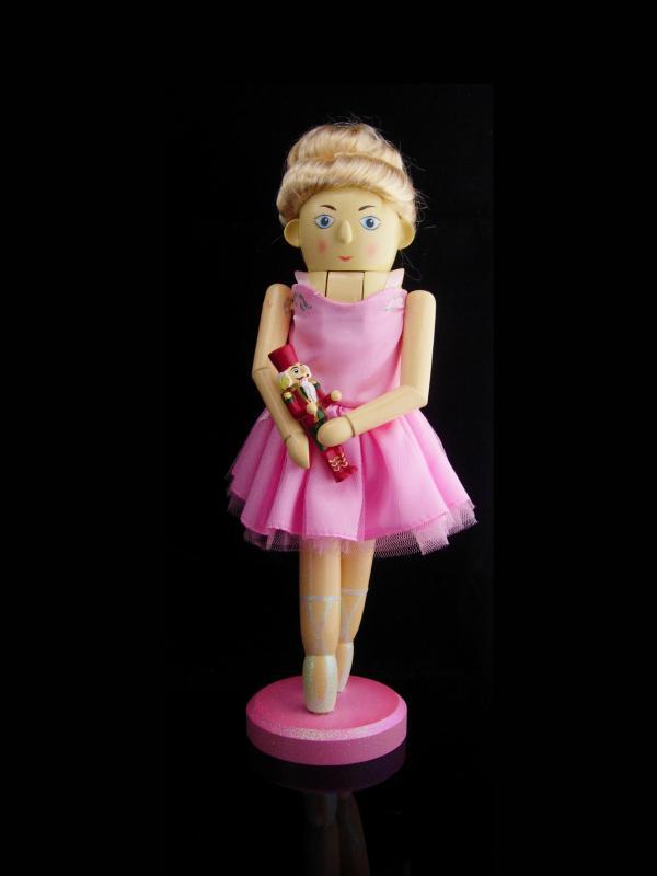 Ballerina nutcracker / pink tutu / christmas display / ballet dancer / Girls christmas gift / sparkling shoes / christmas decoration
