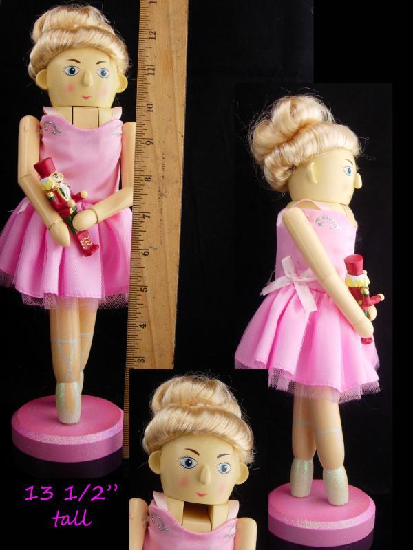 Ballerina nutcracker / pink tutu / christmas display / ballet dancer / Girls christmas gift / sparkling shoes / christmas decoration