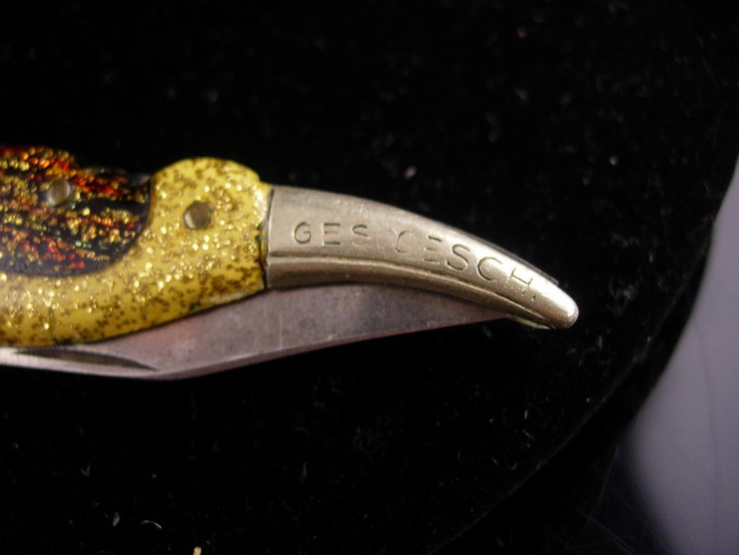 Ges Gesch FIGURAL BIRD / antique folding pocket knife