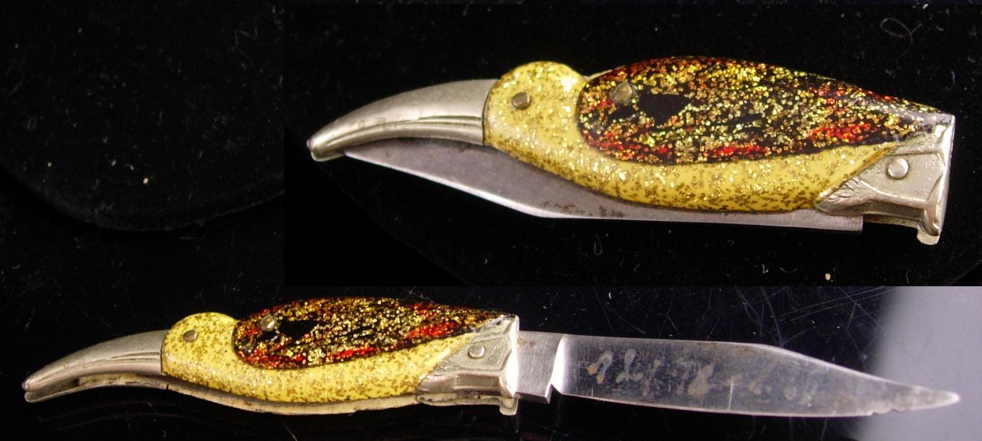 Ges Gesch FIGURAL BIRD / antique folding pocket knife