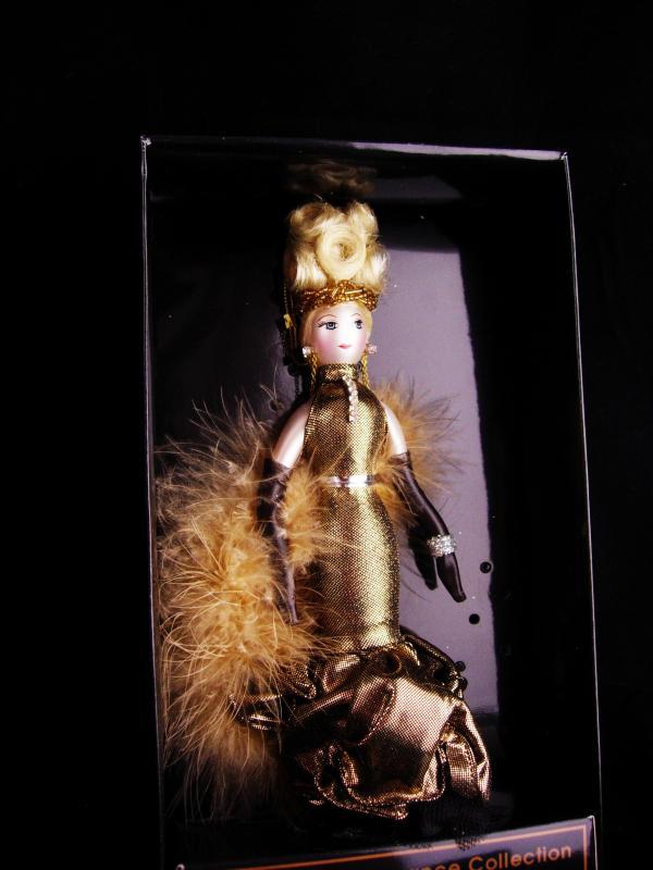 Diva in Gold ornament / Italian Blown Glass / De Carlini / Vintage Christmas tree ornament / original box / hollywood jewelry