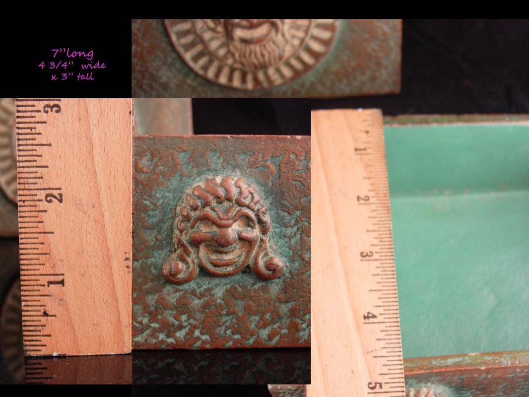 Vintage Devil Box / Italian gargolye box / signed primitive satan mascaron / grotesque mask / figural box / primitive gift / gift for him