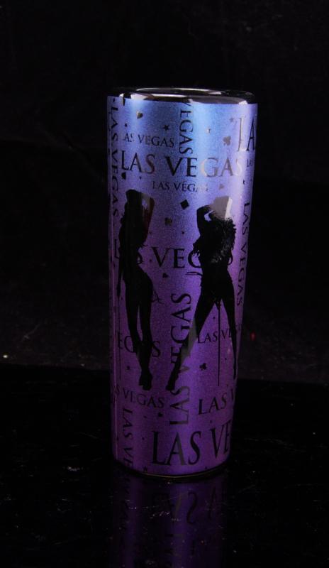 Erotic Shot Glasss / Vintage Purple iridescent / Double shot glass / show girl with top hat / Bartender gift / gift for dad / new years gift