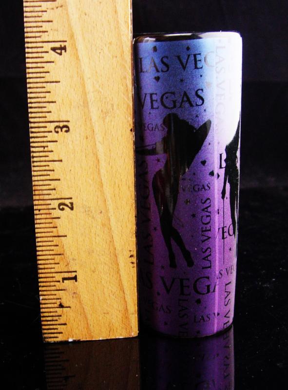 Erotic Shot Glasss / Vintage Purple iridescent / Double shot glass / show girl with top hat / Bartender gift / gift for dad / new years gift