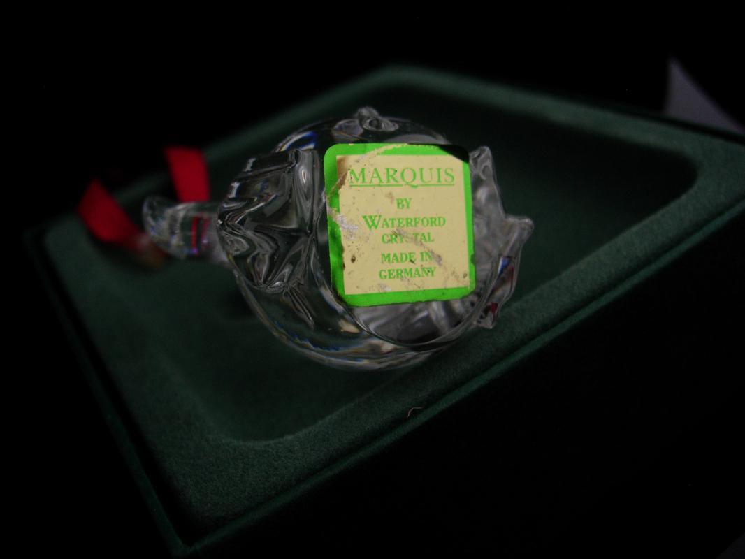 Waterford SNOWMAN ornament / marquis Crystal / Vintage German christmas gift / grandmother gift /