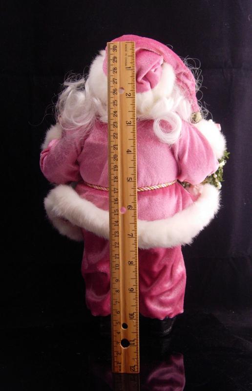 Pink Santa doll / Christmas Decoration / Vintage 12