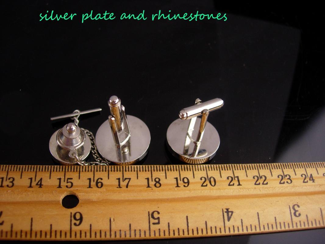Vintage Blue Cufflinks / stunning baguettes / wedding groom gift / 18th 65th anniversary / December birthstone jewelry sagittarius capricorn