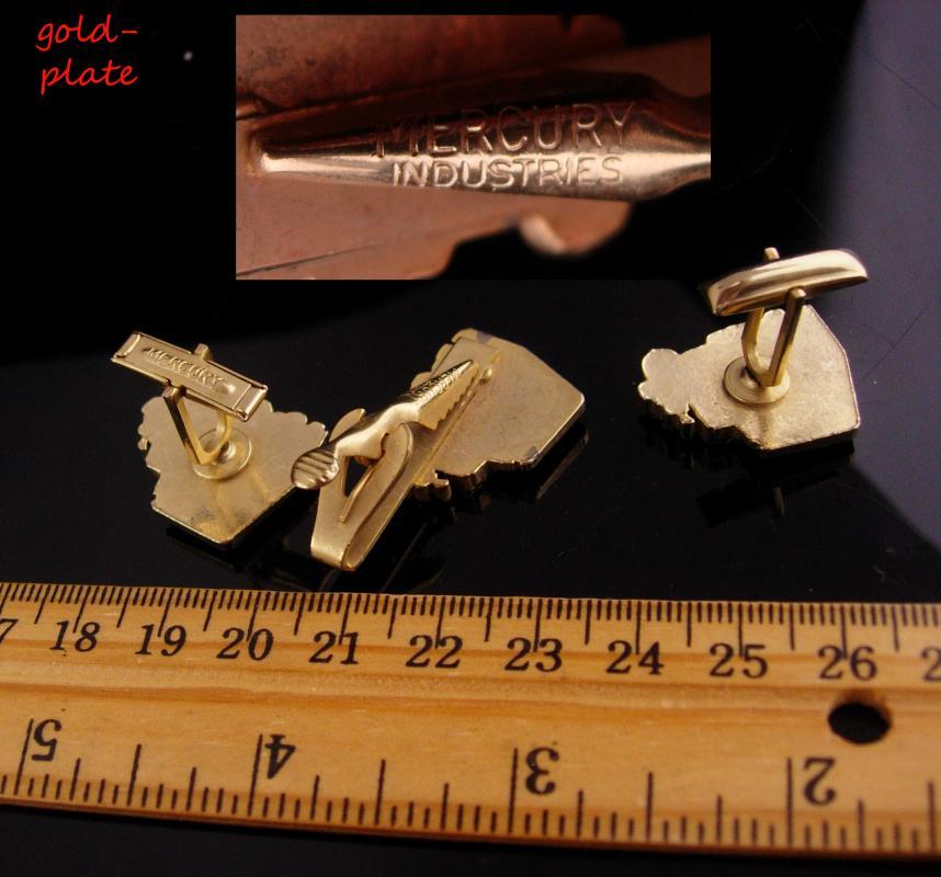 Vintage Semi truck cufflinks / white motor company / Tractor Trailer tie clip / Vintage gold Truckers gift / fathers day gift