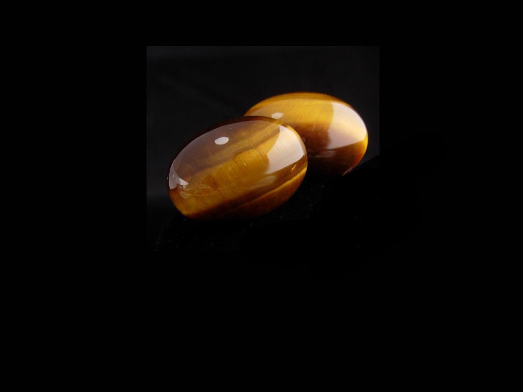 Large Tigereye Cufflinks / polished ovals / vintage cuff links / Gemini May June birthstone / tiger eye catseye / anniversary gift for men