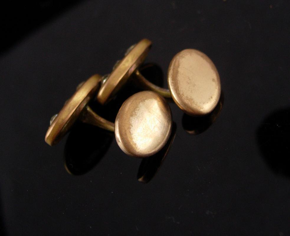 Antique cufflinks / victorian set / gold groom cufflinks / wedding estate jewelry / tuxedo cufflinks / anniversary gift for him