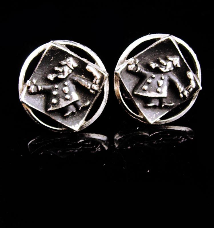 Vintage Traffic cop Cufflinks / police whistle / Novelty gift / crossing guard set / silver black cufflinks / groom gift / father of bride
