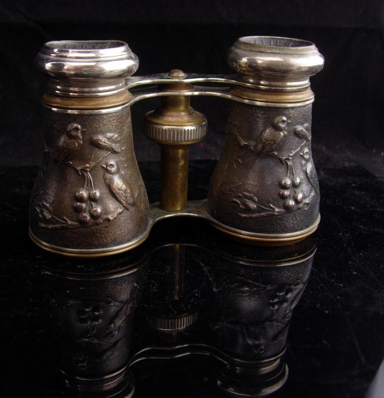 Antique French Opera glasses / bird watcher gift / victorian jumelles glasses / original pouch / Paris chevalier glasses / steampunk gift