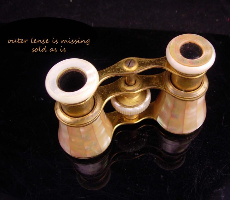Antique Opera glasses / bird watcher gift / victorian jumelles glasses / Mother of pearl / Paris chevalier glasses / steampunk gift