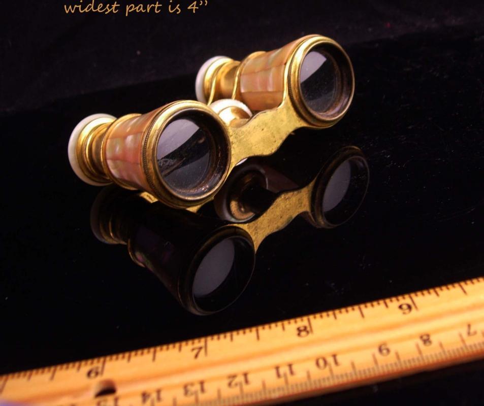 Antique Opera glasses / bird watcher gift / victorian jumelles glasses / Mother of pearl / Paris chevalier glasses / steampunk gift