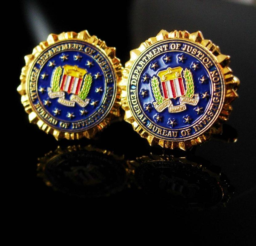 Vintage FBI Cufflinks / Federal Bureau of Investigation / blue Cufflinks / enamel Eagle / Shield Law Enforcement graduation gift