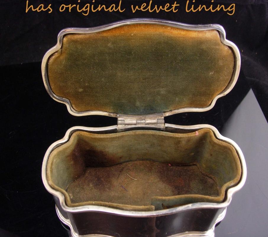 Antique Jewelry casket / Large Victorian box /Reed & Barton / silver footed jewelry case / Wedding gift / velvet lined Trinket box / Vanity
