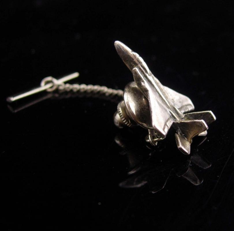 Vintage f16 Jet Tie Tack / Airplane / Aerospace / Air Force Pilot gift / silver jet Pin / Fathers Day / aeronautical engineer graduation