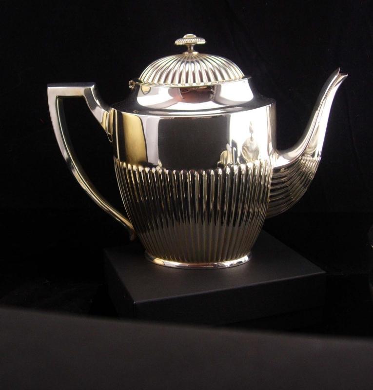 3 piece Antique Tea set / Art deco tea set / 1900's Victorian Silver Tea service / Forbes hinged teapot / signed silver / Creamer Sugar hpns