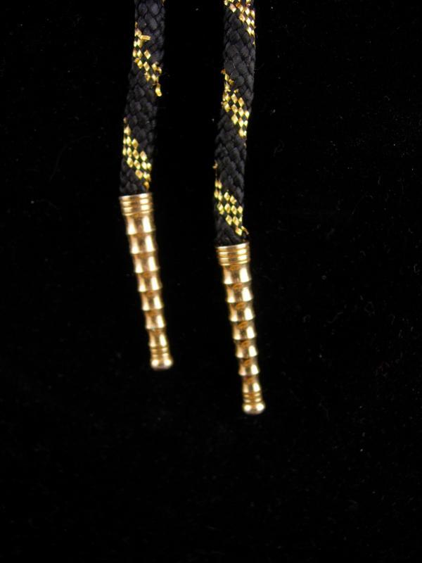 Fancy Gold stripe Bolo / Cowboy Indian / Rodeo rider / eagle Biker gift / Great Seal of Michigan / I will defend / coat of arms