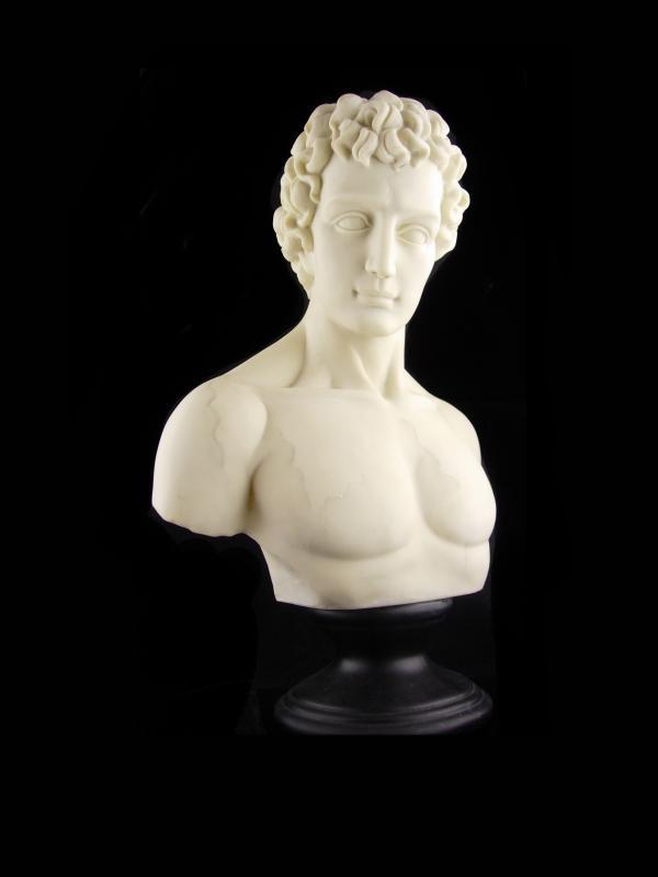 Signed Nude bust / David statue / 17