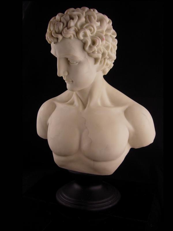 Signed Nude bust / David statue / 17