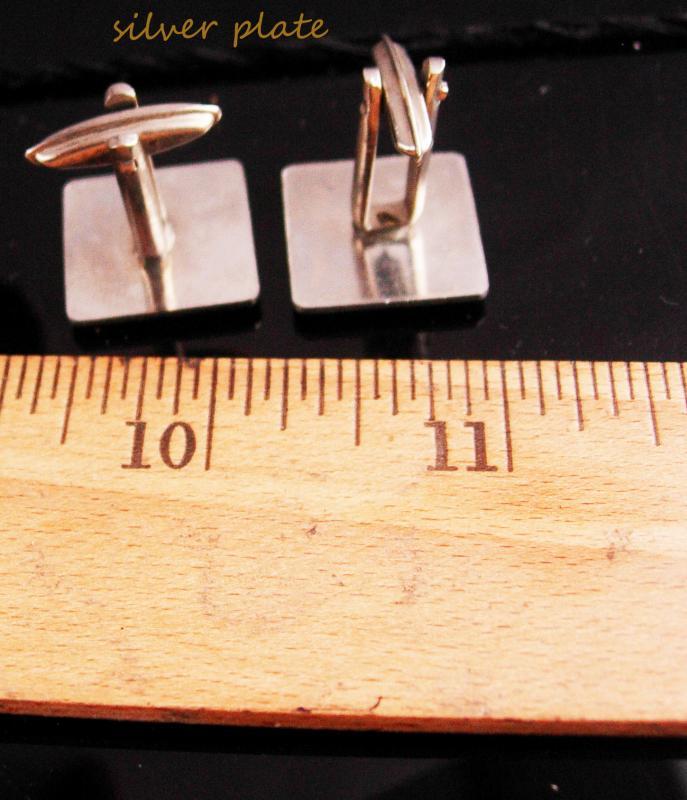 Poseidon Navy Cufflinks / vintage silver set / military insignia / USN mens gift / Naval graduation gift / greek cufflinks / nautical gift
