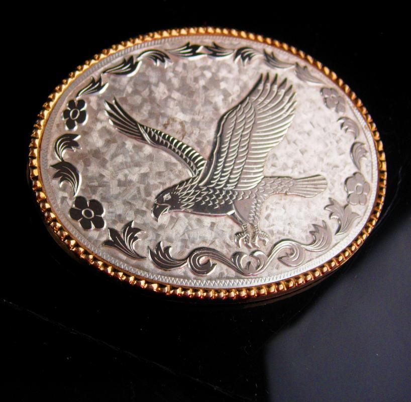 Eagle BUCKLE / Patriotic buckle / military gift / Political freedom / gold silver biker belt buckle / oval vintage mens buckle