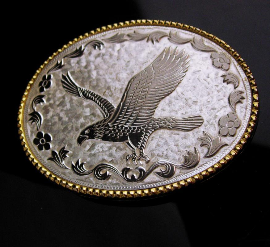 Eagle BUCKLE / Patriotic buckle / military gift / Political freedom / gold silver biker belt buckle / oval vintage mens buckle