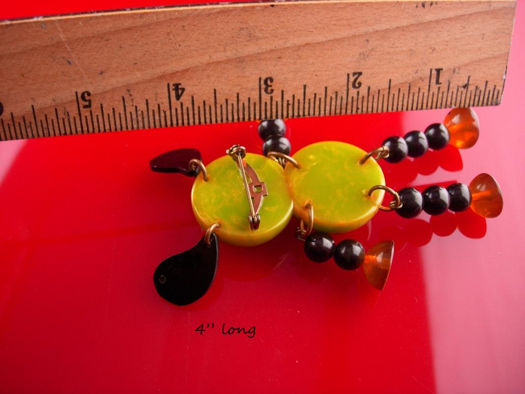LARGE Vintage bakelite dog brooch set/ animal lover / dog groomer gift / veterinarian gift / 4