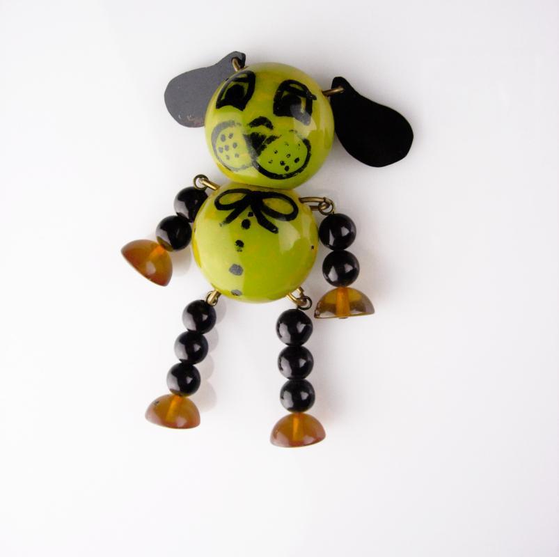 LARGE Vintage bakelite dog brooch set/ animal lover / dog groomer gift / veterinarian gift / 4