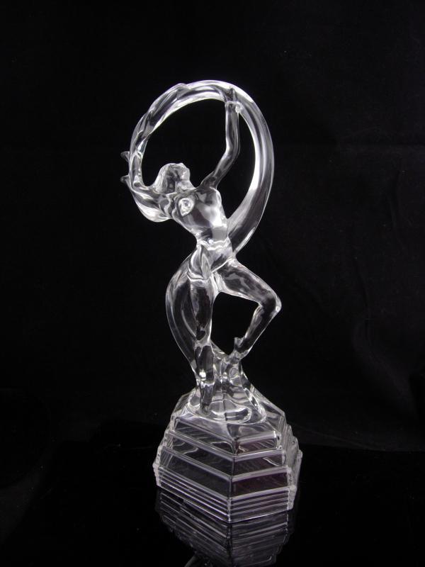 Art deco Nude statue / erotic glass figurine / Vintage mythical Nude / Boudoir statue / Flapper dancing nude / anniversary gift