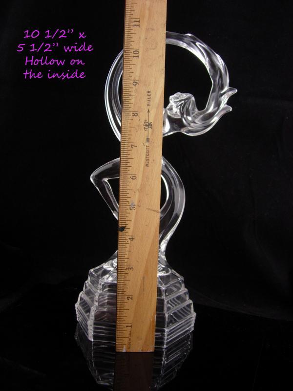 Art deco Nude statue / erotic glass figurine / Vintage mythical Nude / Boudoir statue / Flapper dancing nude / anniversary gift