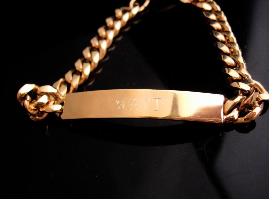 I Love Matt Bracelet / gold filled ID bracelet / Matt Birthday / Graduation gift / mens Id bracelet / personalized gift / gold jewelry