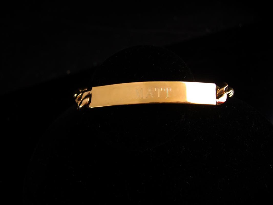 I Love Matt Bracelet / gold filled ID bracelet / Matt Birthday / Graduation gift / mens Id bracelet / personalized gift / gold jewelry