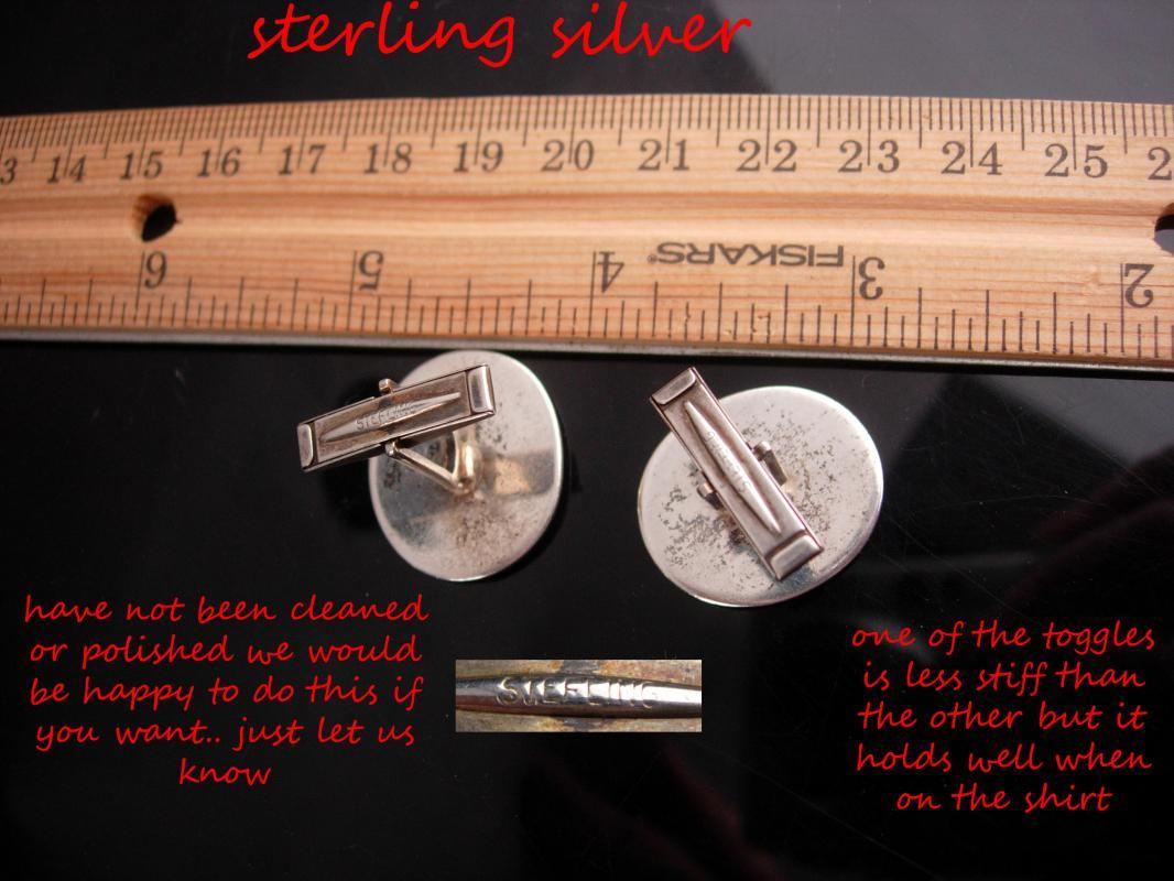 Sterling Monogrammed Cufflinks / Vintage Initial E set / personalized letter jewelry / Groom gift / father of bride / silver gift for boss