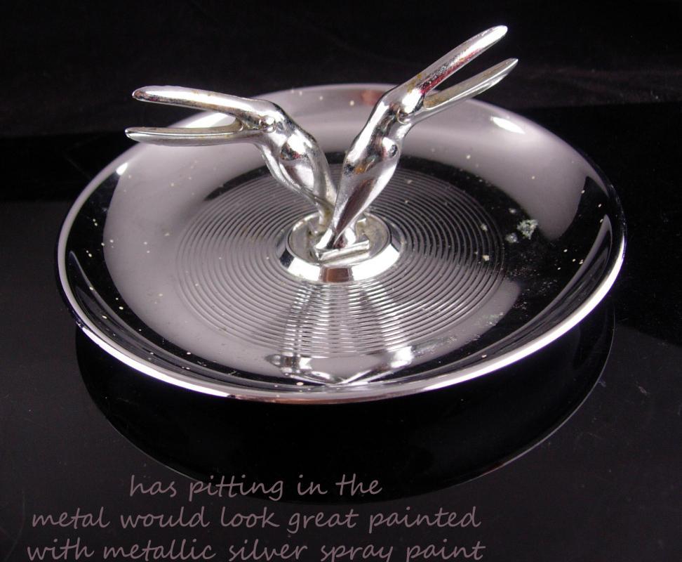Mid Century Ashtray / Silver Toucan tray / Match holder / Art deco table accessory / Bird gift / cufflinks tray / tropical gift