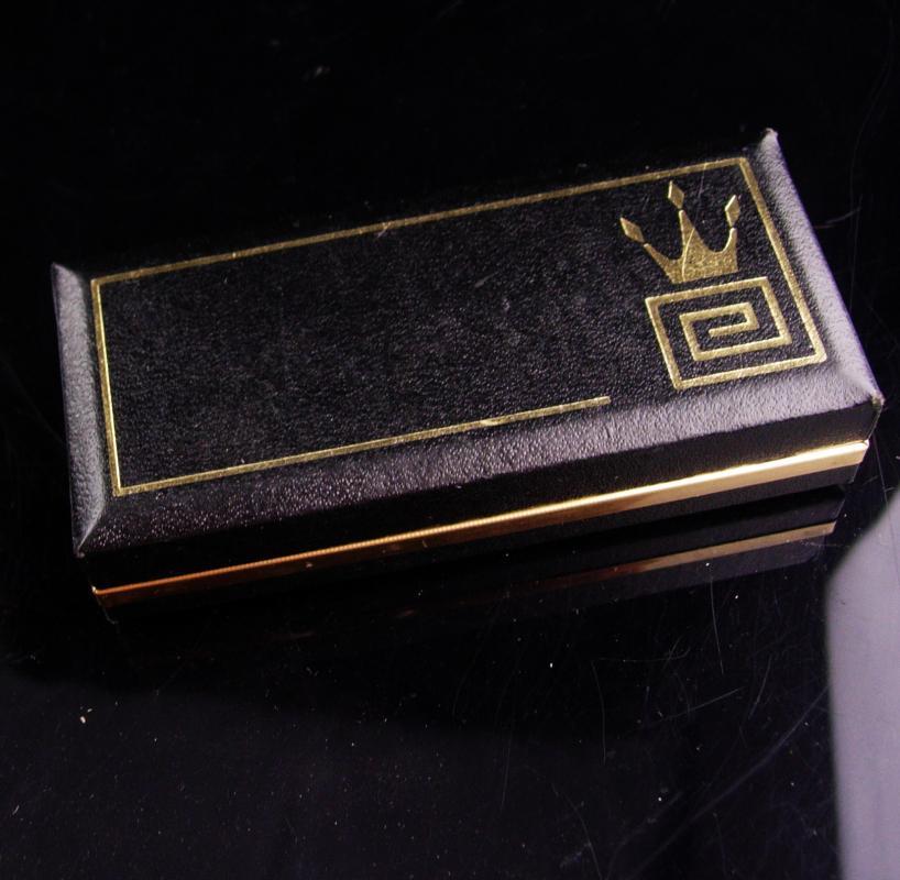 Personalized Charles Cufflinks set / Tieclip / Vintage Swank set / original box / Birthday gift / silver fathers day gift anniversary