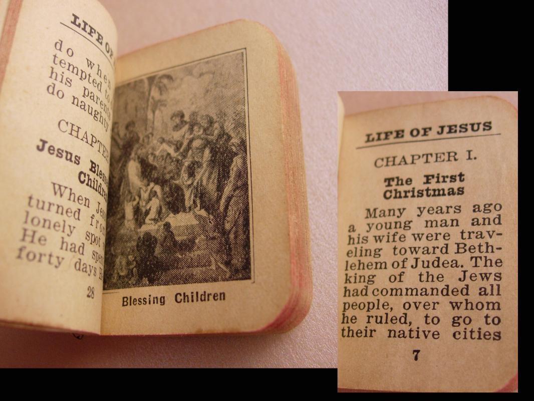 Lambert Family Baby Bible miniature Geneology Lile clyde fred ben george herbert j.h. clara wright warren Euna clarence and lee 1888 and up