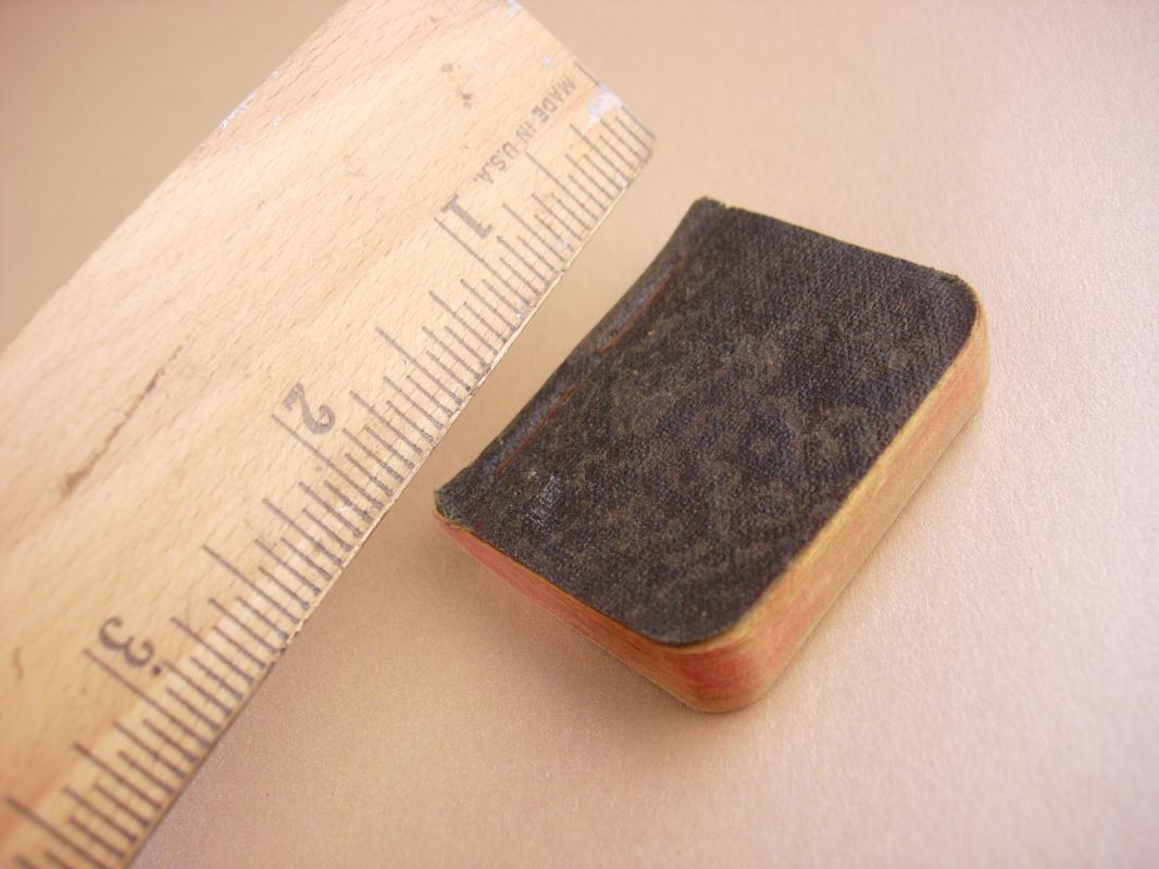 Lambert Family Baby Bible miniature Geneology Lile clyde fred ben george herbert j.h. clara wright warren Euna clarence and lee 1888 and up
