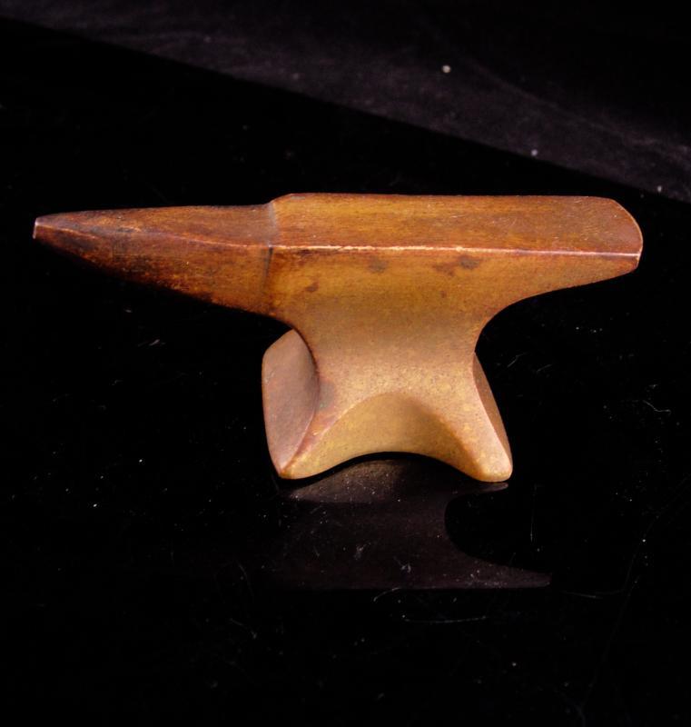 Vintage Blacksmith Anvil / brass metalsmith tool / Jewelers anvil / welder gift / Handyman Dad / novelty paperweight gift / jewelry tool