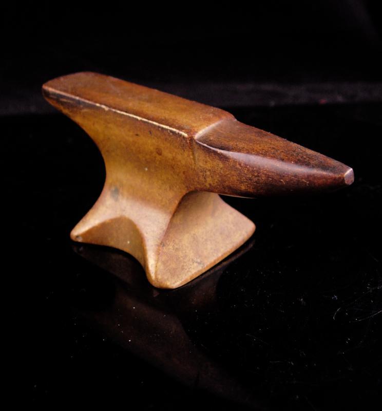 Vintage Blacksmith Anvil / brass metalsmith tool / Jewelers anvil / welder gift / Handyman Dad / novelty paperweight gift / jewelry tool