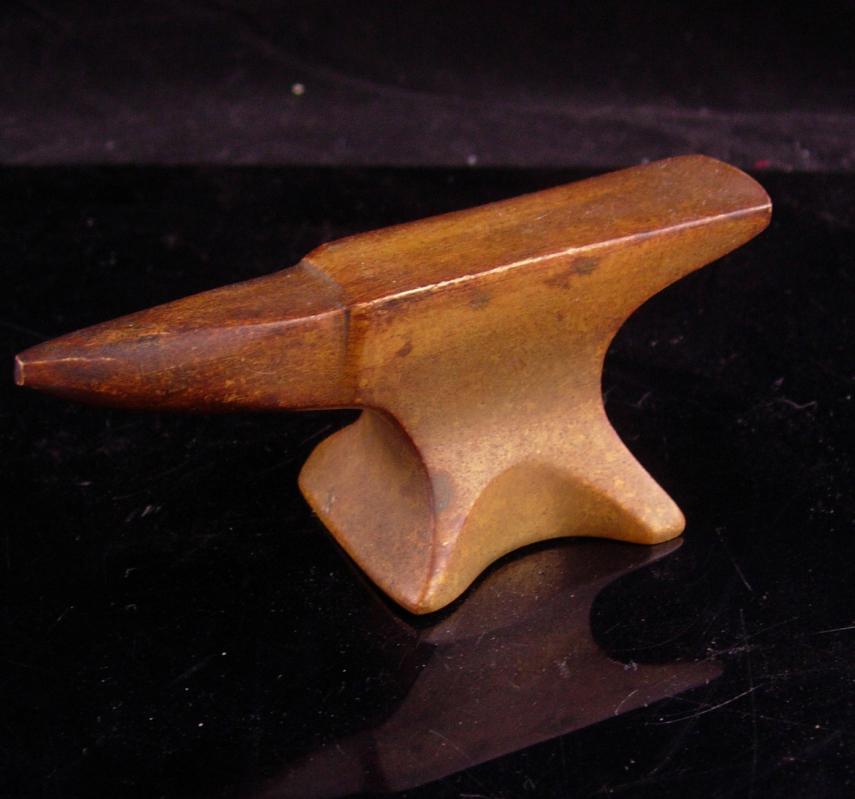 Vintage Blacksmith Anvil / brass metalsmith tool / Jewelers anvil / welder gift / Handyman Dad / novelty paperweight gift / jewelry tool